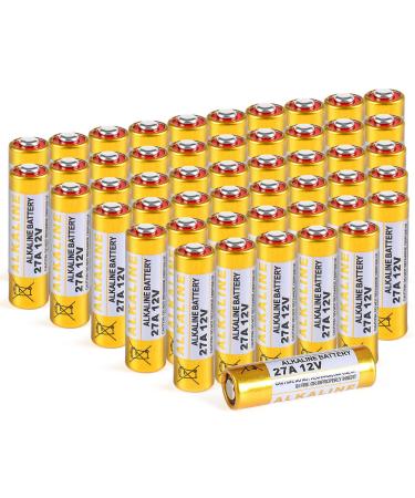Super Power A27 27A MN27 MN27BPK GP27A L828 Battery 12V Alkaline Battery (50 Batteries)
