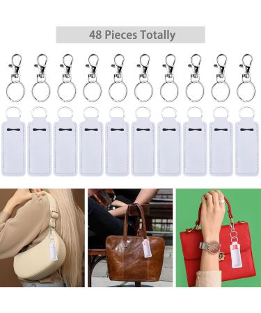 Duufin 24-Piece Chapstick Keychain Holder Set | Lip Balm & Lipstick Holders with Metal Clip Cords - Pure White | Ideal for Purses & Backpacks - International Shipping Available - Buy Online on GoSupps.com