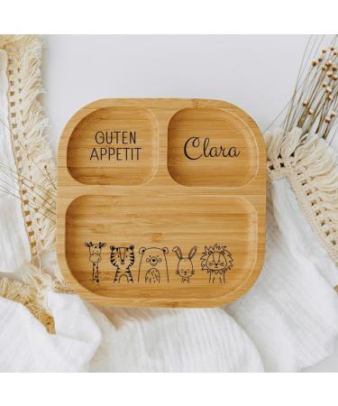 Personalized Baby Plate with Suction Cup | Slipproof Baby Feeding Accessories | Unique Baby Gifts with Name - Buy Online on GoSupps.com