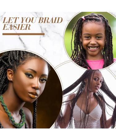 27 Pieces Hair Braiding Set - Parting Ring, Pintail Comb, Wide Teeth Clip (Pink/Black) - Buy Online on GoSupps.com
