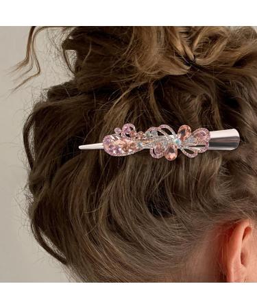 Abaodam rhinestone hair clip bride hair clip bow hair clips bridal hair clip crystal hair clips crocodile clips woman headdress no crease hair clip hair clamp rhinestones large spring clip - Buy Online on GoSupps.com
