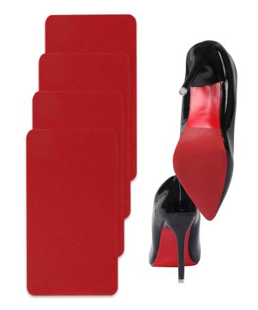 BHXANZOU Red Bottom Shoe Protectors Red Shoe Grips on Sole Protectors for Bottom of Shoes Red Anti-Slip Shoe Grips Soles Stick Protectors 4 Pcs Self-Adhesive Non Slip Shoe Pads for Women(8x4 Red) 8.0 4.0x1.5mm Red 4p... - Buy Online on GoSupps.com