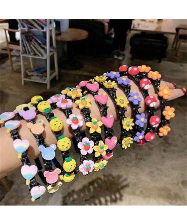 Girl Sweet Princess Hairstyle Hairpin  Double Layer Cartoon Headbands with Clips Twist Plait Hair Tools  Fashion Headbands Double Bangs Hairstyle Hairpin Headbands for Women Girls (9pcs)