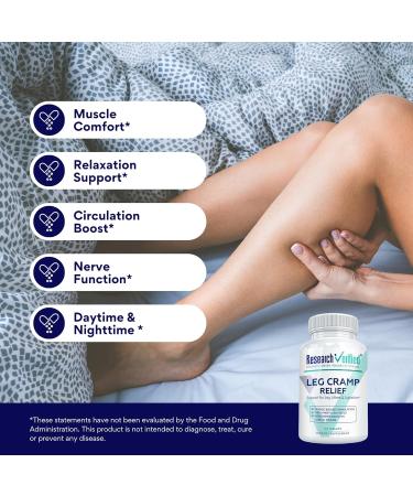 Research Verified Leg Cramps - Magnesium B Vitamins Ginger Chamomile BioPerine - Circulation Support - Vegan - 1 Month Supply 60 Count (Pack of 1) - Buy Online on GoSupps.com