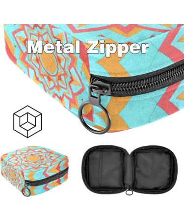 Shop Large Abstract Women's Binding-Storage Bag - Multi-Colored Menstrual Cup Pocket & Zipper - Perfect for Period Inserts Panty Lores & Tampons - Buy Online on GoSupps.com