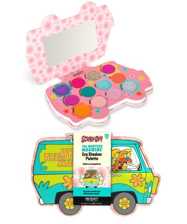 MAD Beauty  Scooby-Doo The Mystery Machine Eye Shadow Palette  Lid Mirror  Travel Ready  Metallic Shimmers  Pressed Glitter  Great Gift