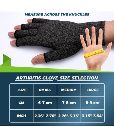 YOGINGO Fingerless Compression Gloves for Arthritis Relief - M Grey, 1 Pair - Buy Online on GoSupps.com