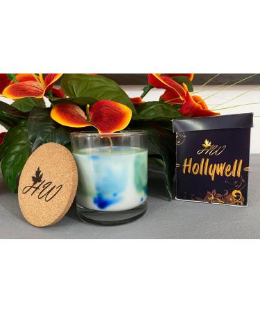 Hand-Poured Scented Marble Candle - Long-Lasting 60 Hour Burn for Weddings Dinners and Home Decor - Elegant Blue D cor Piece - Buy Online on GoSupps.com