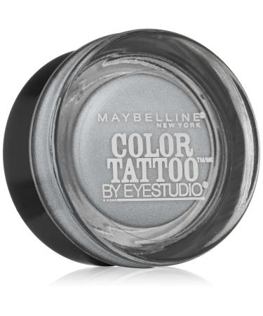 Maybelline New York Eyestudio ColorTattoo Metal 24HR Cream Gel Eyeshadow  Silver Strike  0.14 Ounce (1 Count) Silver Strike 0.14 Ounce (Pack of 1)