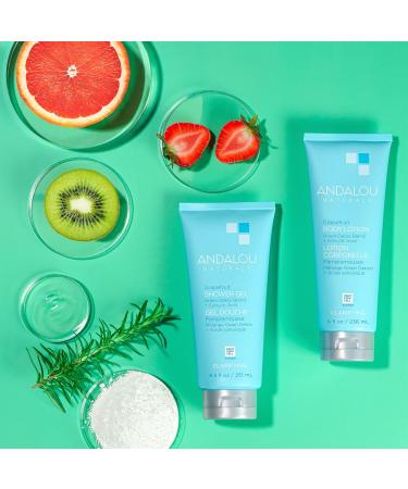 Andalou Naturals Clarifying Grapefruit Body Wash | Gentle Exfoliating Salicylic Acid Gel for Back Acne & Blemishes - 8.5 fl oz | International Shipping Available - Buy Online on GoSupps.com