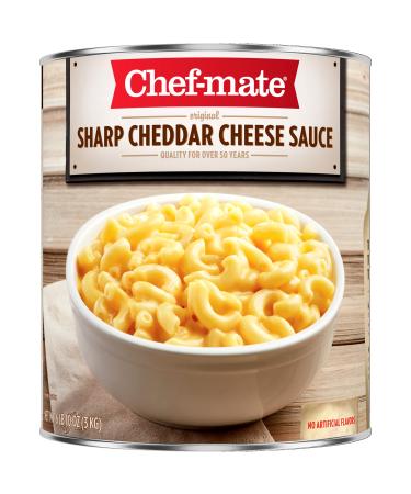 Chef-mate Sharp Cheddar Cheese Sauce and Queso, Superbowl Party Supply, 6 lb 10 oz (# 10 Can Bulk)