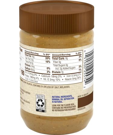 Jif Natural Crunchy Peanut Butter Spread 16 oz - Buy Online on GoSupps.com
