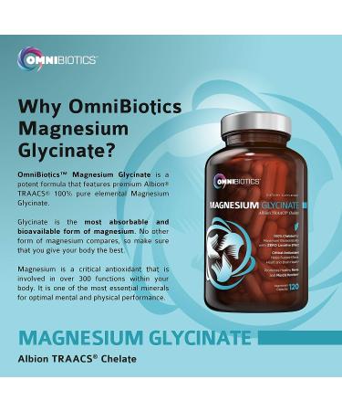 Magnesium Glycinate Albion TRAACS Bisglycinate Chelate - 200mg - 120 Vegetarian Capsules - Buy Online on GoSupps.com