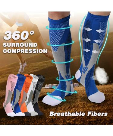 Compression Stockings & Socks for Men & Women - 4 Pairs EU 40-44 Multicoloured | FeifanShop - Buy Online on GoSupps.com