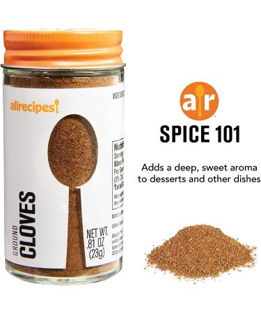 Premium Allrecipes Sweet Spices Set - Cinnamon, Ground Cloves, Nutmeg in Glass Jars with Sifter Caps (Set of 3) - Buy Online on GoSupps.com