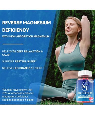 High Absorption Sugar-Free Magnesium Glycinate Gummies 420mg Supplement with Potassium, D3 & Ashwagandha - Vegan Chewables for Calm Sleep & Muscle Cramp Support - Buy Online on GoSupps.com