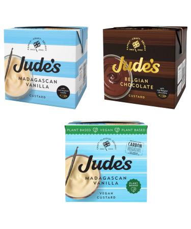 Judes Custard Pick N Mix - Choose From 2+ Flavours | Vanilla Vanilla Vegan Chocolate | Foods Gift Set for Powder Lovers Pack of 3 X 500g