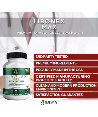 Libonex Max Extra Strength Maca Root Complex Herbal Supplement 60 Capsules All Natural Vegan Gluten Free Non-GMO (3) - Buy Online on GoSupps.com