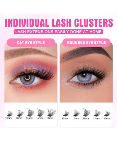 JIMIRE CL05 84Pcs DIY 5D Wispy Eyelash Clusters | D Curl Individual Lashes 10-16MM | Fluffy Self Application Extensions - Buy Online on GoSupps.com