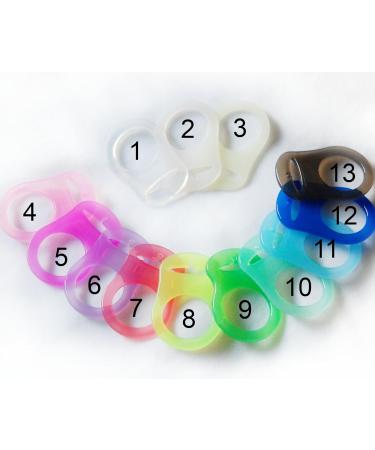 Silicone Pacifier Chain Adapter Ring - Orange (14) | International Shipping Available - Buy Online on GoSupps.com