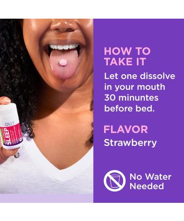 OLLY Extra Strength Sleep Fast Dissolve Tablets 5mg Melatonin Vegan Strawberry - 30ct 30 Count (Pack of 1) - Buy Online on GoSupps.com