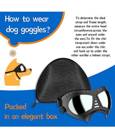 Large Breed Dog Goggles - Windproof & Snowproof Eye Protection for Outdoor Activities (Large) - Buy Online on GoSupps.com
