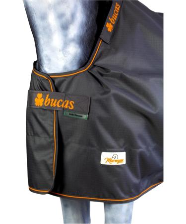 Marengos by Bucas 1200d Irish Turnout - Waterproof Rain Blanket & Transition Ceiling 125cm | Gray/Orange - Ideal Outdoor Protection - Buy Online on GoSupps.com