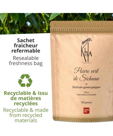 Khla - Whole Green Sichuan Pepper - 100g Grain Pepper Bag - Fine Food Ingredient Cuisine - Green Sichuan Berries - Direct Pro - Buy Online on GoSupps.com