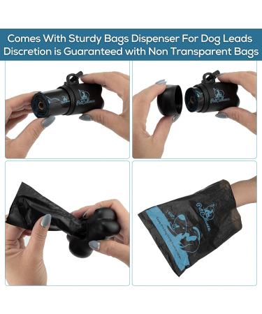 PetCellence Biodegradable Dog Poo Bags - 330 Poop Bags / 22 Rolls - Cornstarch Blend Extra Thick & Strong 100% Leak Proof with Poo Bag Dispenser Black 330 count (Pack of 1) - Buy Online on GoSupps.com