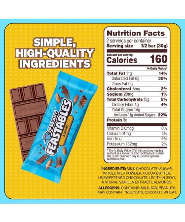 Feastables MrBeast Almond Chocolate Bar 60g (Pack of 2) Bundle With Snack Scout Lunch Bag - Buy Online on GoSupps.com