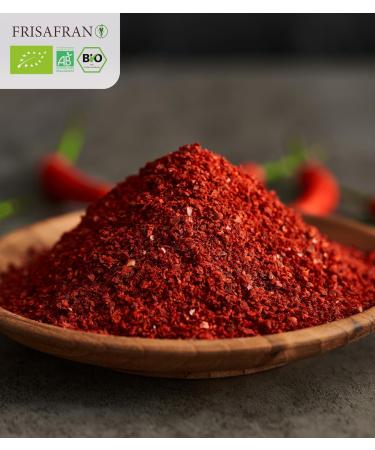 Frisafran Organic Cayenne Powder 200g | Intense 90 000 HU Heat | Perfect for Seasoning & Enjoying - Buy Online on GoSupps.com