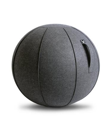 Vivora Luno Exercise Ball Chair, Felt, Standard Size (22 to 24 inches), for Home Offices, Balance Training, Yoga Ball Anthracite