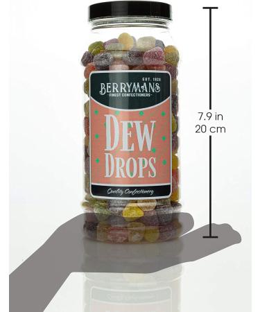 Original Dew Drops Retro Jelly Sweets Gift Jar By Berrymans Sweet Shop - Classic Sweets Traditional Taste. - Buy Online on GoSupps.com