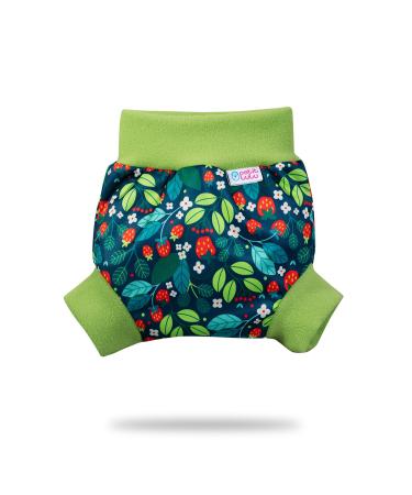 Petit Lulu Pull Up Cloth Nappy Wrap | Size XL | Washable Diaper Wrap | Reusable Cloth Nappies | Made in Europe (Wild Strawberries)