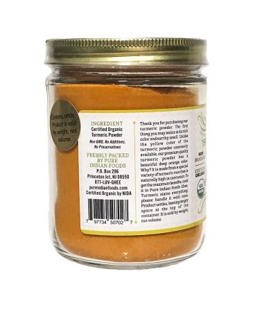 Organic Turmeric Powder Spice 8.5 oz - Glass Jar, 7.5 oz - Freshly Packed (1 Pack) - Buy Online on GoSupps.com