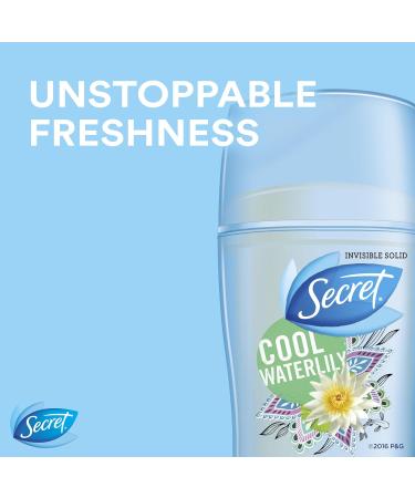 Buy Secret Fresh Antiperspirant & Deodorant Invisible Solid - Cool Waterlily 2.6 Oz | International Shipping Available - Buy Online on GoSupps.com