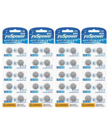 LR1130 Battery 389 Battery L1131 lr54 Battery 390 AG10 Button Cell Watch Battery for Thermometer(40 Count (Pack of 1))