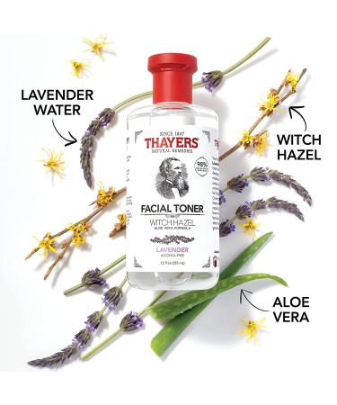 THAYERS Alcohol-Free Lavender Witch Hazel Toner - 12 oz with Aloe Vera | Soothing Facial Treatment - Buy Online on GoSupps.com