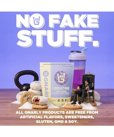 Gnarly Nutrition Creatine Powder - Vegan Creapure NSF Certified 5g Creatine Monohydrate for Optimal Recovery & Sports Nutrition (15.87oz - Buy Online on GoSupps.com