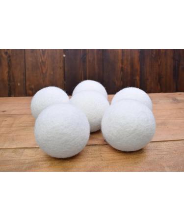 Pachamama Handmade XL Wool Tumble Dryer Balls 7cm 6 Pk Reduce Drying Time Save Energy Fabric Soften Reduce Static Reduce Wrinkles Unscented Long Life - Plain Cream Natural Felted by Hand Fair Trade - Buy Online on GoSupps.com