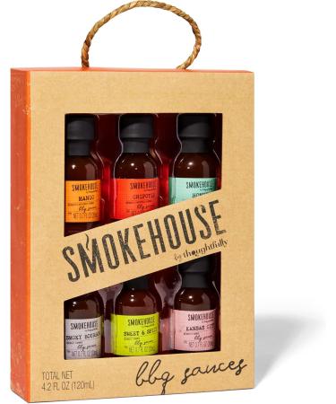 Thoughtfully Gourmet collection de sauces barbecue - Coffret de 6 sauces piquantes dont BBQ Root Beer Jalapeno Wing BBQ Tangy BBQ Bourbon Habanero Wing et BBQ Kansas City - Buy Online on GoSupps.com