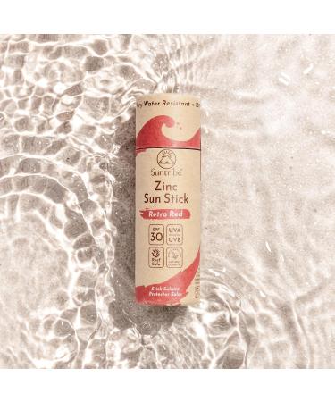 Suntribe Mineral Organic Sun Pencil SPF 30 - 100% Natural Reef-Proof Zero Waste | Retro Red | Beauty Shortlist Awards 2022 Winner - Buy Online on GoSupps.com