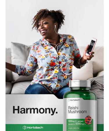 Horb ach Reishi Mushroom Capsules | 200 Count | Non-GMO and Gluten Free Extract Supplement - Buy Online on GoSupps.com