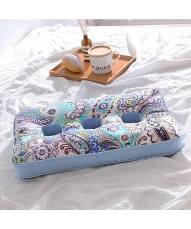 Ear Piercing Pillow for Side Sleepers Pillows with Holes for Ear Pain Bedridden patient's Side Pillow Invisible Zipper Design Removable for Cleaning for The Elderly and bedridden Patients (A)