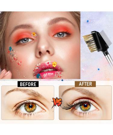 Dual Eyebrow Brush & Metal Eyelash Comb - 2 in 1 Spoolie & Separator for Perfect Eyebrows | Stainless Steel Mascara Comb | Shop Now - Buy Online on GoSupps.com