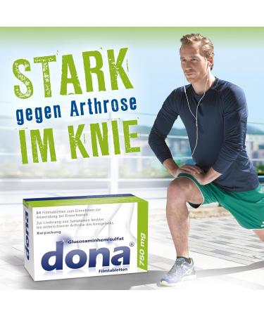 DONA 750 mg - Relieve Knee Arthrosis & Osteoarthritis | High-Dose Glucosamine | 84 Tablets + Free Fitness Band - Buy Online on GoSupps.com