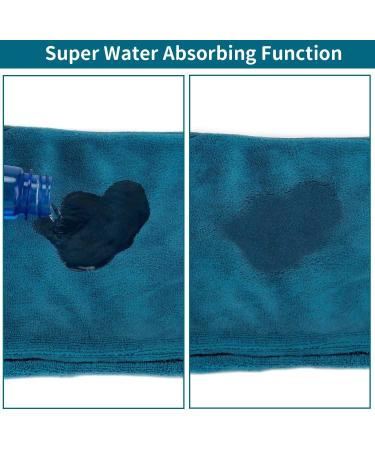 Pettom Dog Bumper Microfiber Bathing Towel - Quick-Drying Bathroom Accessory for Small Medium & Large Dogs (XXL Dark Blue) - Buy Online on GoSupps.com