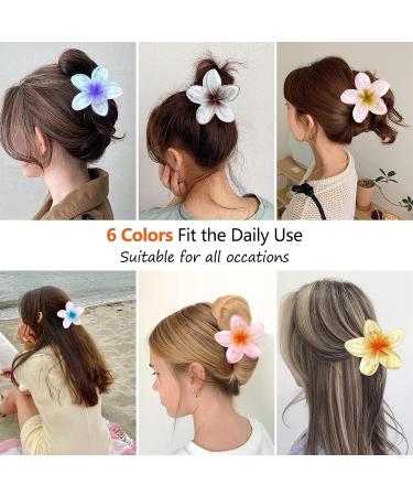 Yeah Boom 6-Piece Flower Hair Clips for Women | Non-Slip Decorative Hair Jewelry & Spiral Clips | Glitter Transparent Claws - Buy Online on GoSupps.com