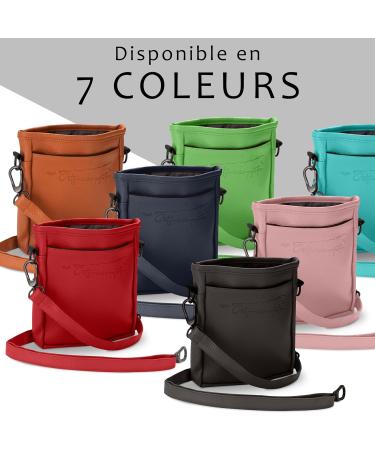 Ostfriesenpfoten Frieda Dog Treats - High-Quality Synthetic Leather Feeding Bag in Turquoise Size M - Easy Open Single-Handed Lock Gassitasche - Buy Online on GoSupps.com