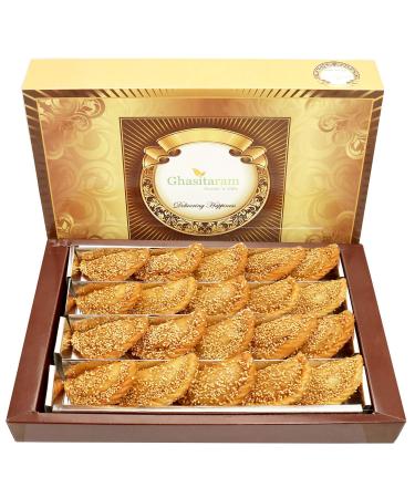 Ghasitaram Gifts Holi Sweets Holi Gifts Holi Hamper Roasted Til/Sesame Gujiya 800 GMS